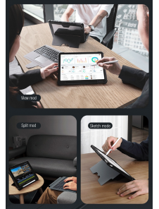 Nillkin Bumper Combo tangentbordsfodral (bakgrundsbelyst version) för iPad 10.2 2019/2020/2021 Svart