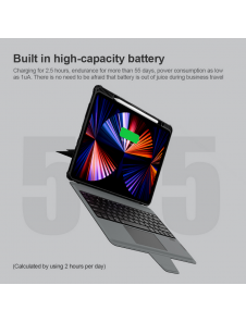 Nillkin Bumper Combo tangentbordsfodral för iPad Pro 12.9 2020/2021/2022 Svart