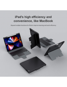 Nillkin Bumper Combo tangentbordsfodral för iPad Pro 12.9 2020/2021/2022 Svart