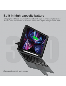 Nillkin Bumper Combo tangentbordsfodral för iPad 10.2 2019/2020/2021 Svart