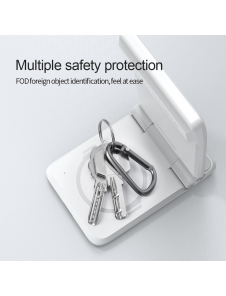 Nillkin PowerTrio 3in1 trådlös laddare MagSafe för Samsung Watch White