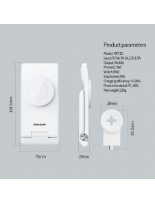 Nillkin PowerTrio 3in1 trådlös laddare MagSafe för Samsung Watch White