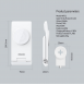 Nillkin PowerTrio 3in1 trådlös laddare MagSafe för Samsung Watch White