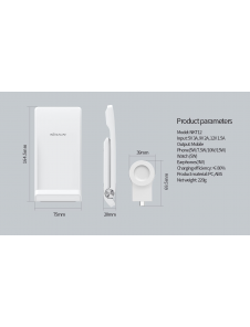 Nillkin PowerTrio 3in1 trådlös laddare för Samsung Watch White