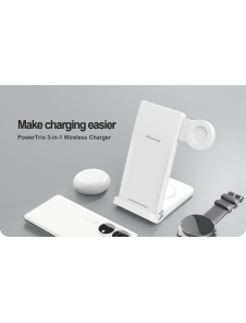 Nillkin PowerTrio 3in1 trådlös laddare för Huawei Watch White