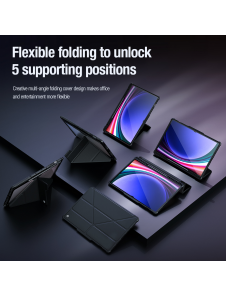 Nillkin Bumper PRO Protective Stand Case Multi-angle för Samsung Galaxy Tab S9 Ultra Black
