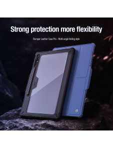 Nillkin Bumper PRO Protective Stand Case Multi-angle för Samsung Galaxy Tab S9 Ultra Sapphire Blue