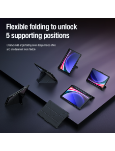 Nillkin Bumper PRO Protective Stand Case Multi-angle för Samsung Galaxy Tab S9 Svart