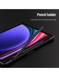 Nillkin Bumper PRO Protective Stand Case Multi-angle för Samsung Galaxy Tab S9 Svart
