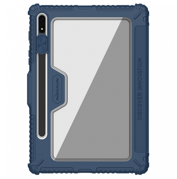 Nillkin Bumper PRO Protective Stand Case for Samsung Galaxy Tab S7+/S8+/S8+ 5G Sapphire Blue