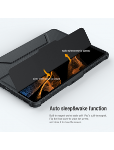 Nillkin Bumper PRO Protective Stand Case for Samsung Galaxy Tab S7+/S8+/S8+ 5G Sapphire Blue
