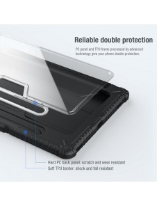 Nillkin Bumper PRO Protective Stand Case for Samsung Galaxy Tab S7+/S8+/S8+ 5G Sapphire Blue