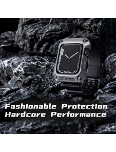 Nillkin DynaGuard Wristband + Case for Apple Watch Series 45mm 7/8/9 Gray