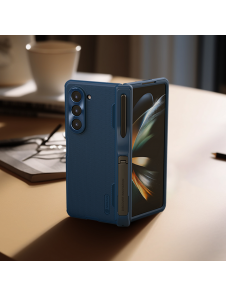 Nillkin Super Frosted FOLD Slot+Stand Back Cover for Samsung Galaxy Z Fold 5 Blue