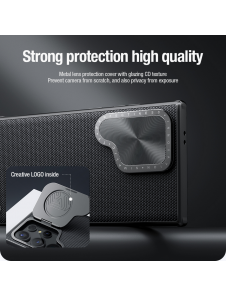 Nillkin Textured Prop Magnetic Hard Case för Samsung Galaxy S24 Ultra Black