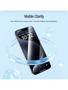 Nillkin EZ SET härdat glas (2st) för Apple iPhone 15 Pro Max Svart