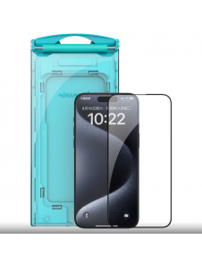 Nillkin EZ SET härdat glas (2st) för Apple iPhone 15 Pro Svart