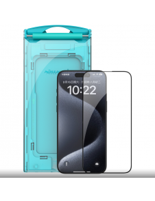 Nillkin EZ SET härdat glas (2st) för Apple iPhone 15 Pro Svart