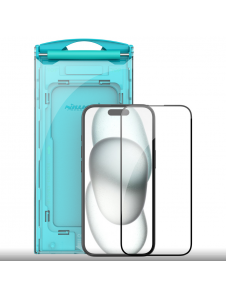 Nillkin EZ SET härdat glas (2st) för Apple iPhone 15 Svart