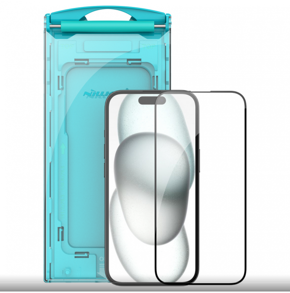 Nillkin EZ SET härdat glas (2st) för Apple iPhone 15 Svart