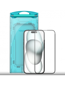 Nillkin EZ SET härdat glas (2st) för Apple iPhone 15 Svart