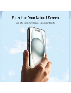 Nillkin EZ SET härdat glas (2st) för Apple iPhone 15 Svart
