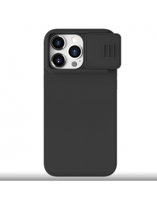 Nillkin CamShield Silky Magnetic Silikonfodral till Apple iPhone 15 Pro Svart