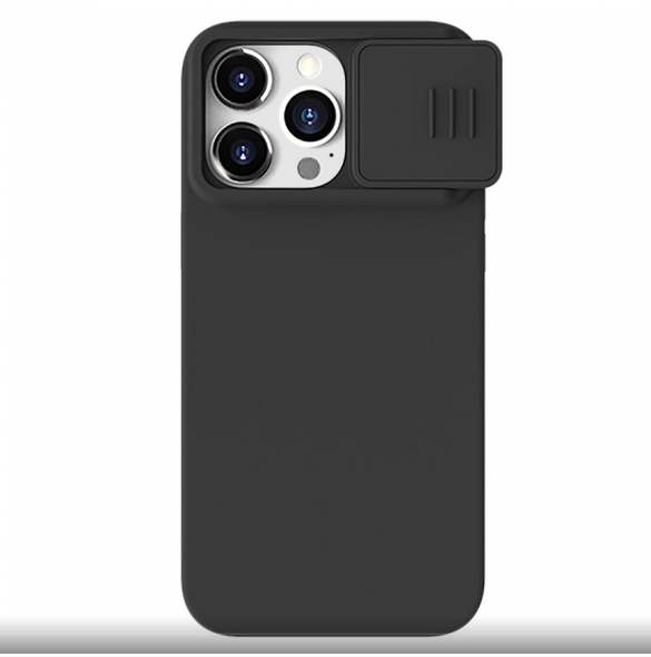 Nillkin CamShield Silky Magnetic Silikonfodral till Apple iPhone 15 Pro Svart
