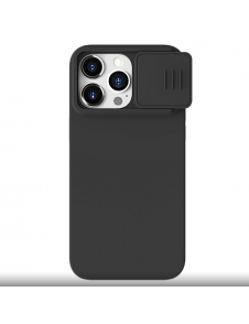 Nillkin CamShield Silky Magnetic Silikonfodral till Apple iPhone 15 Pro Svart