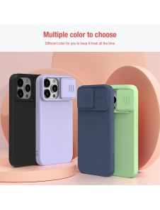 Nillkin CamShield Silky Magnetic Silikonfodral till Apple iPhone 15 Pro Svart