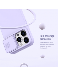 Nillkin CamShield Silky Magnetic Silikonfodral till Apple iPhone 15 Pro Svart
