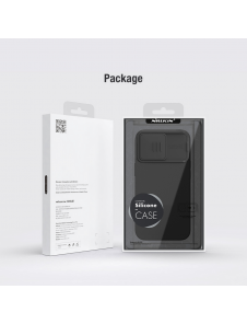 Nillkin CamShield Silky Magnetic Silikonfodral till Apple iPhone 15 Pro Svart