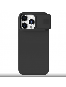 Nillkin CamShield Silky Magnetic Silikonfodral till Apple iPhone 15 Pro Max Svart