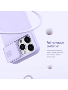 Nillkin CamShield Silky Magnetic Silikonfodral till Apple iPhone 15 Pro Max Svart