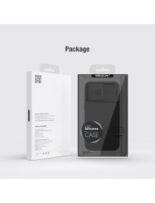 Nillkin CamShield Silky Magnetic Silikonfodral till Apple iPhone 15 Pro Max Svart