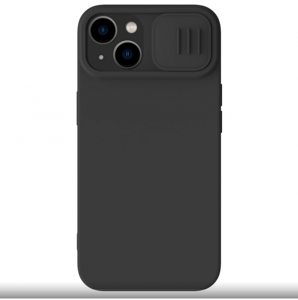 Nillkin CamShield Silky Magnetic Silikonfodral till Apple iPhone 15 Plus Svart