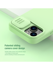 Nillkin CamShield Silky Magnetic Silikonfodral till Apple iPhone 15 Plus Svart