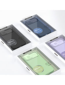 Nillkin CamShield Silky Magnetic Silikonfodral till Apple iPhone 15 Plus Svart