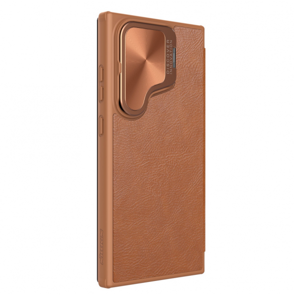 Nillkin Qin Book Prop-fodral till Samsung Galaxy S24 Ultra Brown