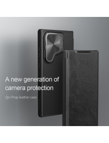 Nillkin Qin Book Prop-fodral till Samsung Galaxy S24 Ultra Brown