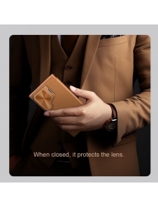 Nillkin Qin Book Prop-fodral till Samsung Galaxy S24 Ultra Brown