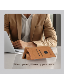 Nillkin Qin Book Prop-fodral till Samsung Galaxy S24 Ultra Brown