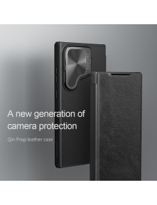 Nillkin Qin Book Prop-fodral till Samsung Galaxy S24 Brun