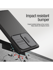 Nillkin CamShield PRO Magnetic Hard Case för Samsung Galaxy S22 Ultra Black