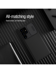 Nillkin CamShield PRO Magnetic Hard Case för Samsung Galaxy S22 Ultra Black