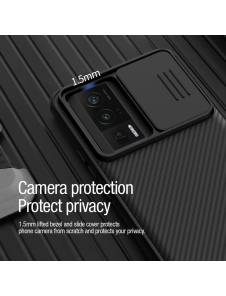 Nillkin CamShield PRO Magnetic Hard Case för Poco F5 Pro 5G Svart