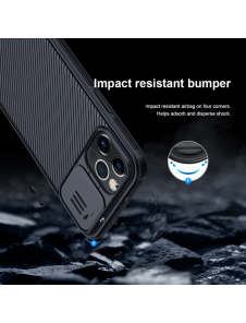 Nillkin CamShield PRO magnetiskt hårt fodral för Apple iPhone 12/12 Pro 6.1 Svart