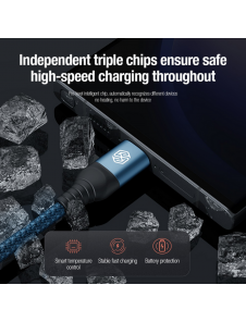 Nillkin Datakabel Swift Pro 3in1 1,5m Svart