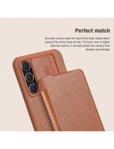 Nillkin Qin Book PRO Fodral till Samsung Galaxy S23 FE Svart