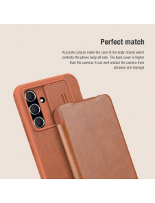 Nillkin Qin Book PRO-fodral till Samsung Galaxy A54 5G Brun